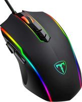 "Vollion" RGB žaidimų pelė su 8 programuojamais mygtukais, 7200 DPI / RGB apšvietimu / reguliuojamais žaidimų profiliais Laidinė USB pelė su ergonomišku dizainu, skirta MMO, MOBA ar FPS žaidimams, skirta PC/Mac kompiuteriams