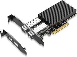 10Gb Ethernet kortelė su 82599ES (X520-DA2) valdikliu, "GiGaPlus" 10GB PCI-E tinklo plokštės adapteris, du LAN SFP+ prievadai, palaiko "Windows" / "Windows Server" / "VMware" funkcijas, skirtas 10Gbe tinklo NAS