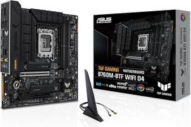 ASUS TUF Gaming B760M-BTF WiFi D4 pagrindinė plokštė "Intel" lizdas LGA 1700 (Intel B760, mATX, DDR4 atmintis, PCIe 5.0, 2x M.2, WiFi 6, "Thunderbolt 4", "Aura Sync")