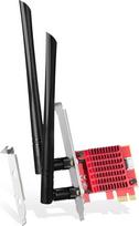 Binardat WiFi7 kortelė BE200 PCIe WiFi tinklo adapteris, Intel BE200NGW lustas Bluetooth 5.4, 8774Mb/s trijų dažnių 2,4 GHz/5 GHz/6 GHz OFDMA ir MU-MIMO, skirtas Windows 10/11