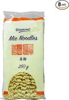 DIAMOND Mie Makaronai, kvietiniai makaronai be kiaušinių, greitai ir lengvai paruošiami, vegetariški - 8 x 250 g
