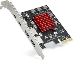 ELUTENG 4 prievadų USB 3.1 PCI Express išplėtimo kortelė (2 x USB C, 2 x USB A), 10Gb/s spartos PCIE į USB 3.1 kortelė, USB PCIe kortelė, skirta stalinio kompiuterio vidinei įrangai, palaiko "Windows 11/10/8/7/7/XP