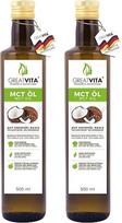 GreatVita MCT kokosų aliejaus aliejus 2 x 500 ml | C8 ir C10 riebalų rūgštys, aukščiausios kokybės - 70 % kaprilo rūgšties ir 30 % kaprilo rūgšties