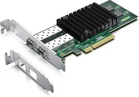 H!Fiber.com 10G Ethernet tinklo kortelė, 2 prievadai SFP+ NIC, 10GbE CNA, funkcija prilygsta X710-DA2, su "Intel X710-BM2" lustu, palaiko "Windows Server/Linux/VMware" (nepalaiko X11, MAC)