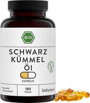 Juodųjų kmynų aliejaus kapsulės Organic Pack of 180 Vegan Capsules I Egyptian - Natural - Cold Pressed | 1000 mg per dieną - bioKontor