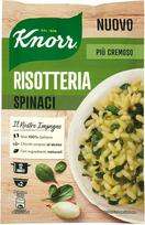 Knorr Risotto Spinaci Ryžiai su špinatais 175 g 100% itališkas paruoštas maistas Ryžių patiekalas Pakuotė po 15 vnt.