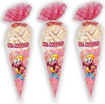 Mr. Mallo Marshmallow maišelis su smailiais galais | Putų cukraus spalvingas mišinys gimtadieniams, karnavalo vakarėliams | Praktiškas su užraktu (3 x 250 g)
