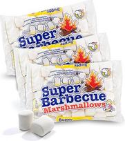 Mr. Mallo Super Barbecue Marshmallows | Putų cukraus gaminiai | Pelės pilstomos | Visiškai minkšti saldainiai kepsniams, laužui ar kepsninei (3 x 300 g)