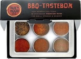 RUB'N HOOD - 6 x 70 g BBQ prieskonių - prieskonių rinkinys mėsai, žuviai ir daržovėms, skirtas kepti, rūkyti ir virti