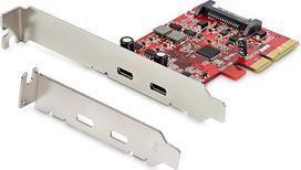 StarTech.com PCIe USB 3.1 kortelė (2 prievadai, 2x USB-C 3.1 Gen 2, 10Gbps, PCIe Gen 3 x4, ASM3142 mikroschemų rinkinys, PCI Express USB-C kortelė)