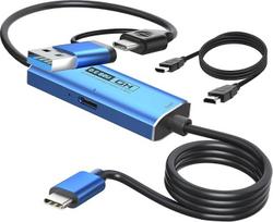 YCE vaizdo įrašymo kortelė 4K HDMI + 100W PD į USB-C/USB 3.0 1080P fiksavimo kortelė su 2M laidu Žaidimų fiksavimo HDMI į USB adapterį Nešiojamasis kompiuteris, skirtas tiesioginėms transliacijoms, žaidimams, vaizdo konferencijoms