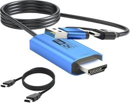 YCE vaizdo įrašymo kortelė 4K HDMI į USB-C/USB 3.0 1080P fiksavimo kortelė su 2M laidu Žaidimų fiksavimas HDMI į USB adapterį Nešiojamasis kompiuteris, skirtas tiesioginėms transliacijoms, žaidimams, vaizdo konferencijoms