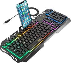Žaidimų klaviatūra, TedGem PC žaidimų klaviatūra PS4 žaidimų klaviatūra USB laidinė žaidimų klaviatūra 19 klavišų Anti-Ghosting su LED apšviesta klaviatūra kompiuteriui / nešiojamajam kompiuteriui / PS4 / Xbox One (vokiškas išdėstymas).