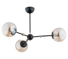 Sietynas ant stulpo ITORIS 3xE14/10W/230V juoda/auksas