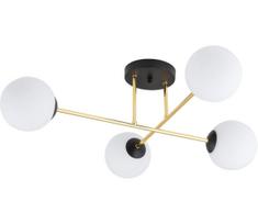 Sietynas ant stulpo MAGNUM 4xE14/10W/230V balta/auksas/juoda