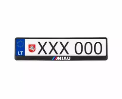 Juodi numerių rėmeliai - Miau