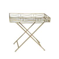 Staliukas metalinis ant kojelių aukso sp. 69x37x63.5 cm SAVEX