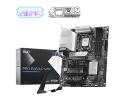 MSI PRO B860-P WIFI | Processor family Intel | Processor socket LGA1851 | DDR5 | Supported hard disk drive interfaces SATA, M.2 | Number of SATA connectors 4