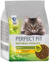 PERFECT FIT Natural Vitality su vištiena ir kalakutiena suaugusioms katėms 2,4 kg
