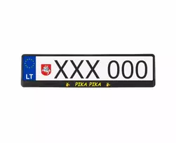 Juodi numerių rėmeliai - Pika Pika