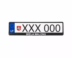 Juodi numerių rėmeliai - Miela malonu