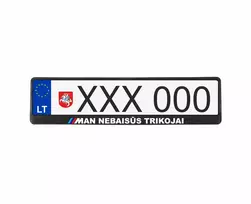 Juodi numerių rėmeliai - Man nebaisūs trikojai