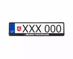 Juodi numerių rėmeliai - Mamai pasiskųsk