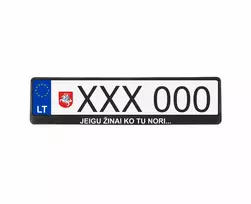 Juodi numerių rėmeliai - Jeigu žinai ko tu nori