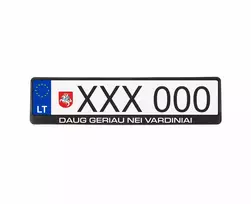 Juodi numerių rėmeliai - Daug geriau nei vardiniai