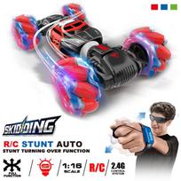RC Stunt Car 4WD laikrodžio gestų jutiklis, valdantis deformuojamą elektromobilį, visureigį transformuojamas automobilis raudona