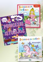Spalvinimas su vandeniu. Vienaragiai + Princesės + Princesių istorijos. 5 minučių pasakos
