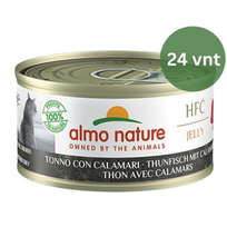Almo Nature HFC Jelly Tuna&Squids šlapias maistas katėms 24x70g