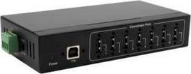Exsys EXSYS EX-11217HMVS 7 prievadų metalinis USB 2.0 šakotuvas su 5V/2A maitinimo šaltiniu Genesys lustų rinkinys