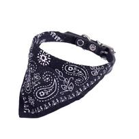 Adjustable Pet Puppy Cat Scarf Bandana Collar Neck Scarf For Small Dogs Kitten Saliva Towel PU Collar with Triangular Bandage S
