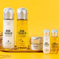 [JIGOTT] Signature 24K Gold Essential Skincare 3 dalių rinkinys – Tonikas, Emulsija, Kremas