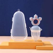 Rotate Push-Type Fruit Feeder Teether Cute Paw Baby Food Feeder Silicone Fresh Food Feeder Pacifier Baby Toddlers Teething Toy rožinė