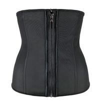 Juosmens treniruoklis moterims Latekso apatinis liemens korsetas Cincher Plus Size Treniruotės diržas Kūno formavimo užtrauktukas XS juoda
