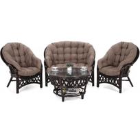 Pinti ratano lauko baldai DNEPRO CAPPUCINNO 3+1