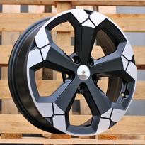 Ratlankis RACINGLINE Y1274 R18x6.5 5x114.3 ET 45 CB 66.1 (Black Partial Polished Half Matt) (750 kg)