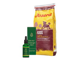 JOSERA Kids 12,5 kg + LAB-V Omega 3 ir 6 riebalų rūgštys bendrai šunų ir kačių sveikatos, kailio ir odos būklei gerinti 100ml