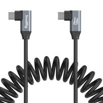 SmallRig 4793 USB-C Angled to USB-C Angled Coiled Data Cable