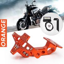 Motociklo reguliuojamas CNC valstybinio numerio laikiklis + LED lemputė, skirta Honda Kawasaki Yamaha KTM Suzuki Ducati juoda