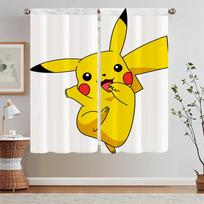 Užuolaidų karnizai Pikachu tiulis virtuvės užuolaidoms kamerai baltos užuolaidos svetainei 2 elegantiški vienetai žaliuzės pertvara W50xH70cmx2pcs-CL