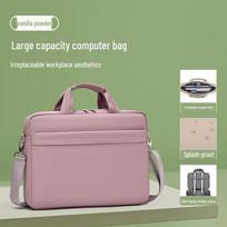 Vienos peties smūgiams atsparus portfelis 15,6  nešiojamiems kompiuteriams - Suderinamas su Huawei ir Dell 14.1 inches, velvet main compartment rožinė