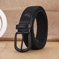 Vyriškas diržas Laisvalaikio pintas elastinis diržas Lauko sportui Moteriškas diržas nereikia skylučių Laipiojimo darbo diržas vyrams moterims Mada 105cm black