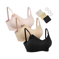 HOFISH liemenėlės žindymui 3 vnt. S dydis (Black, Beige, Pink)