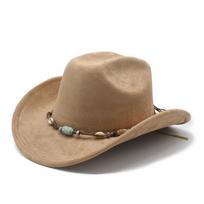 Kepurė Moteriška Skėtis Kaubojiška Kepurė Tibeto Aukšta Kepurė Vyriška Vienos Juostos Viršus Suede Džiazo Kepurė Didelė Veltinio Kepurė M（56-58cm） beige