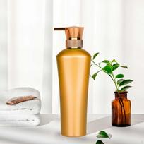Body Wash Dispenser, Lotion Dispenser Bottle, Pump Soap Container, Manual 500ml Gold Gray Hex