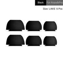 Ausinių antgaliai Ausinių antgaliai Ausinių kištuko dangtelis Minkštos silikoninės ausinės, skirtos Apple Airpods Pro LMS dydžio ausinių antgaliai, skirti Airpods 3 1 Pair L juoda