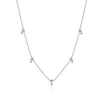 ANDYWEN 925 Sterling Silver Gold Zircon Charm CZ Choker Long Chain Necklace 2023 Women Classic Wedding Fine Jewelry Gift M